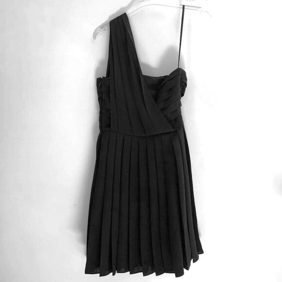 NWOT Rachel Rachel Roy One-shoulder Srapeless Black Dress - Picture 2 of 4